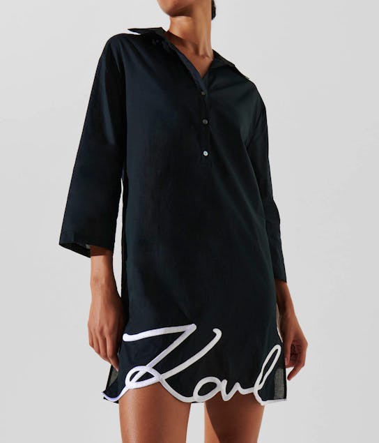 KARL LAGERFELD - Signature Beach Shirt Dress
