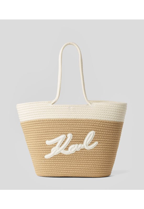 Signature Beach Basket Bag