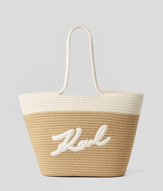 KARL LAGERFELD - Signature Beach Basket Bag