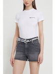 Belted Denim Shorts