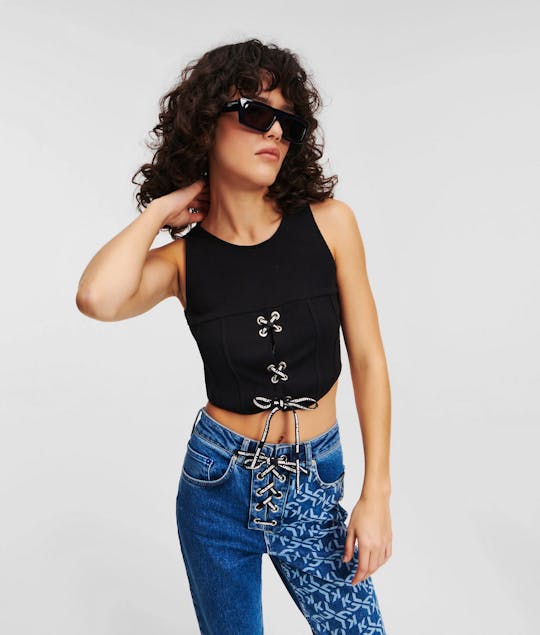 KARL JEANS - Lace-Up Tank Top