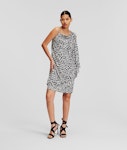 Zebra-Print Asymmetric Dress