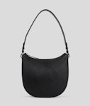 Circle Perforated Moon Shoulder Bag