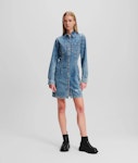 Long-Sleeved Denim Dress