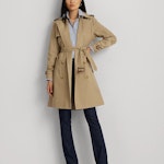 Double-Breasted Cotton-Blend Trench Coat