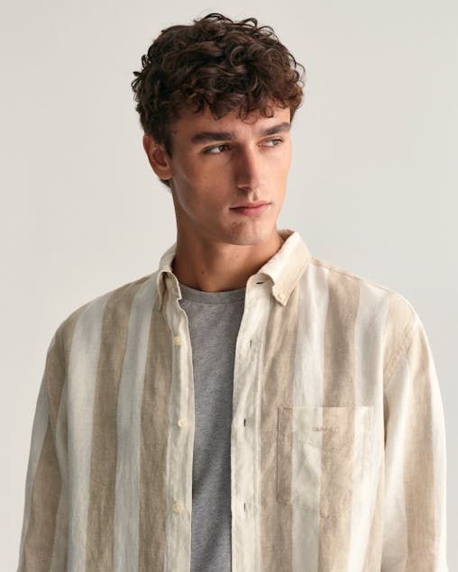 GANT - Regular Fit Bold Striped Linen Shirt