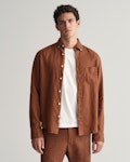 Regular Fit Garment-Dyed Linen Shirt