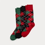 Argyle Cotton-Blend Trouser Sock 3-Pack