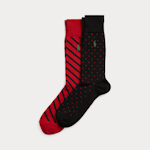 Dot - Stripe Crew Sock 2 Pack