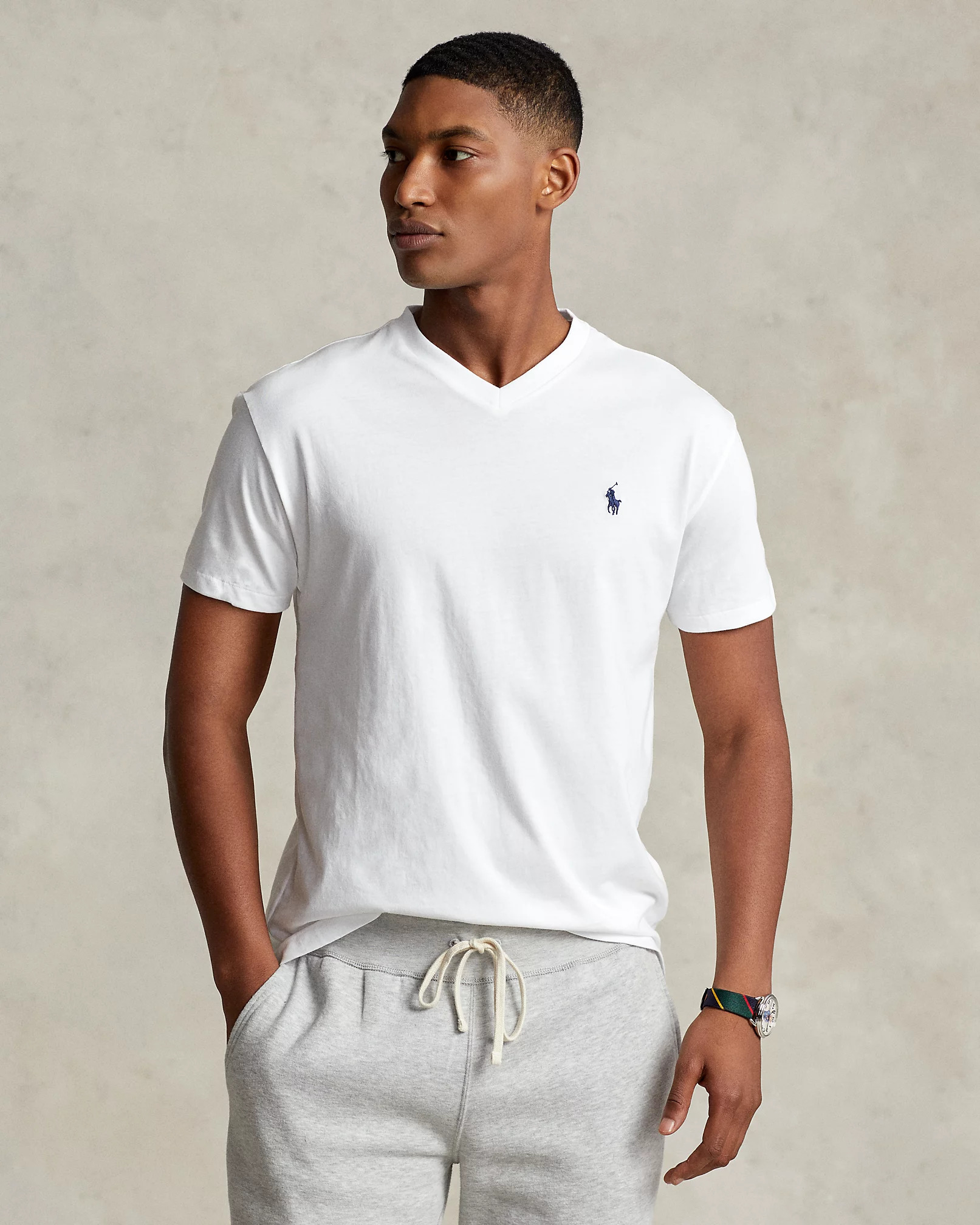 POLO RALPH LAUREN - Classic Fit Jersey V-Neck T-Shirt