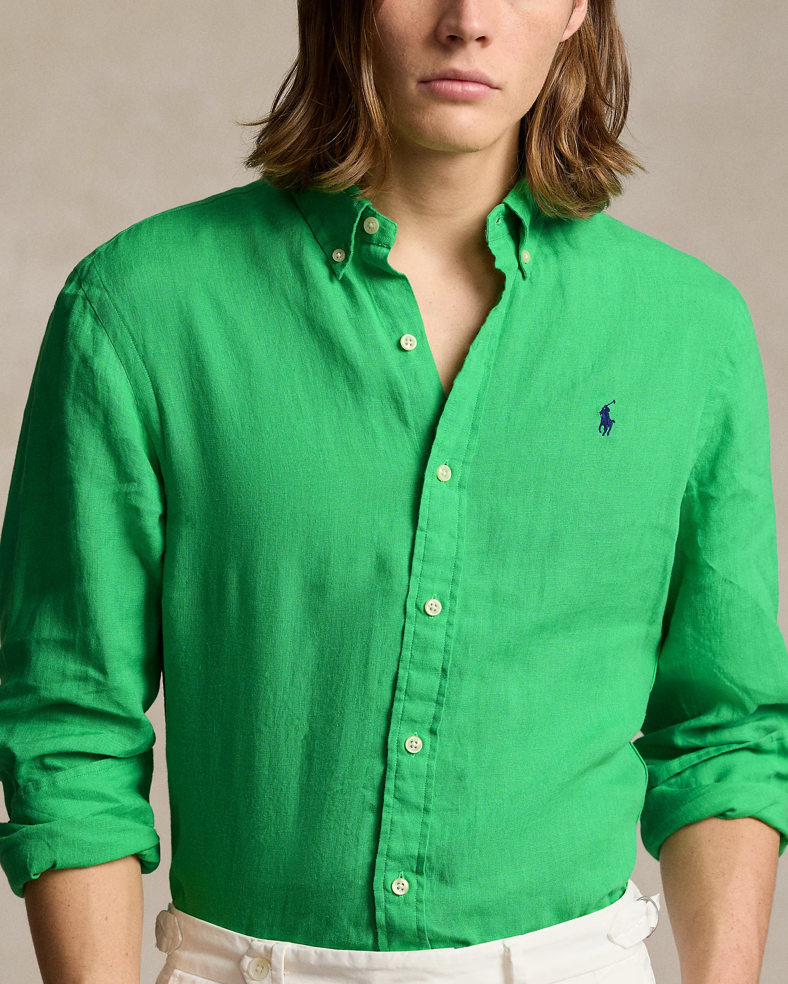 POLO RALPH LAUREN - Slim Fit Linen Shirt