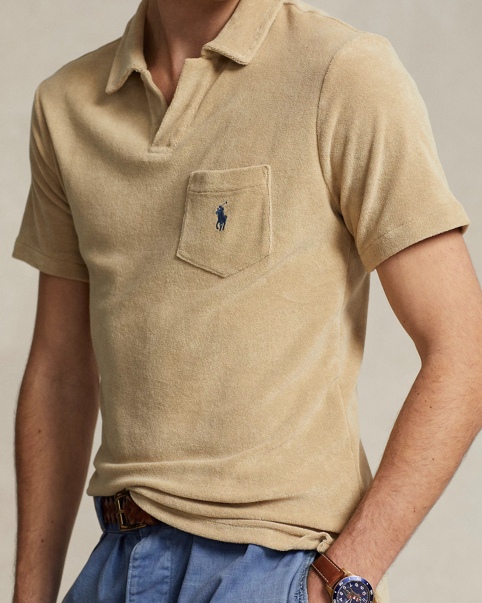 POLO RALPH LAUREN - Custom Slim Fit Terry Polo Shirt
