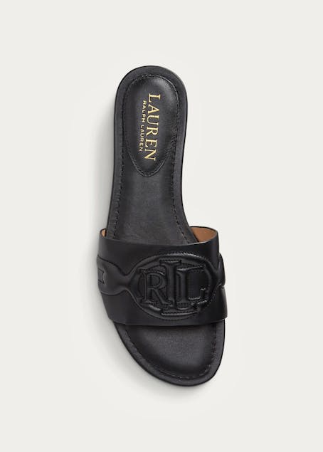 LAUREN RALPH LAUREN - Alegra III Leather Slide Sandal