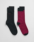 2-Pack Dot & Solid Socks