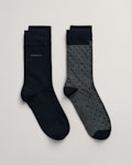 2-Pack Dot & Solid Socks