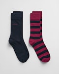 2-Pack Barstriped & Solid Socks