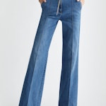 Flared Jeans With Jewel Chain
