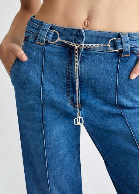 LIU JO - Flared Jeans With Jewel Chain
