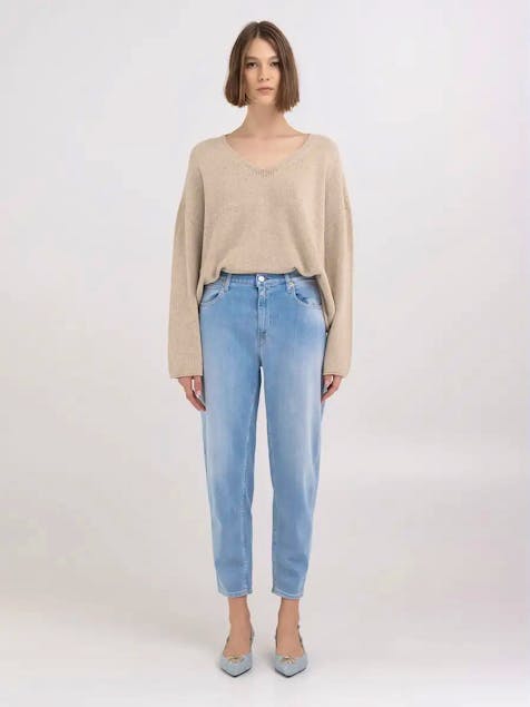 REPLAY - Cropped Sweater With V-Neck