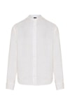 Linen Shirt With Mao Collar