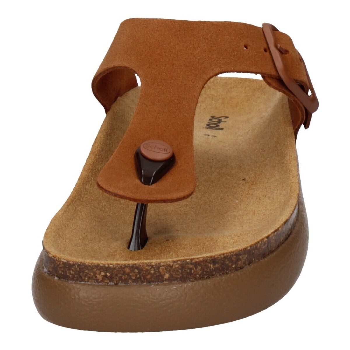 Scholl Fit Flops Anais - Infradito Con Plantare In Sughero, Comode E Chic, Colore Cognac, Fatte In Spagna