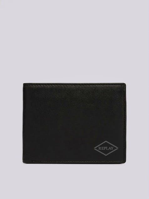 REPLAY - Wallet In Solid Coloured Leather