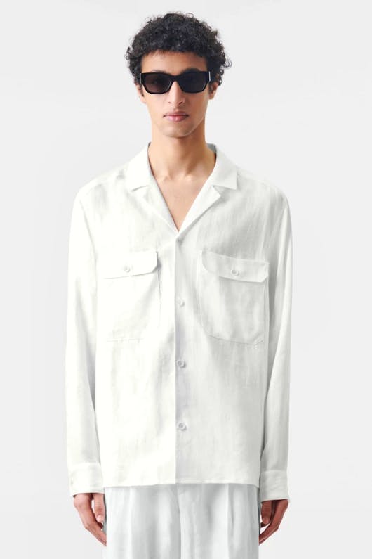 Overshirt Inspired By Workwear In Pure Linen