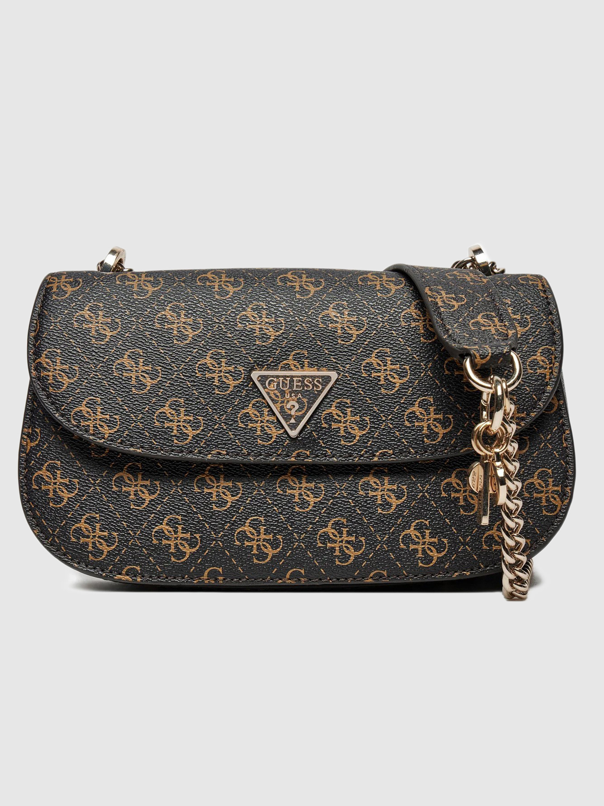 Buy Guess ECO ERICA Monogram Patterned Crossbody Bag In Black | 6thstreet Saudi Arabia