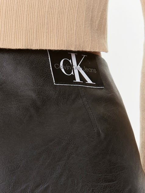 CALVIN KLEIN JEANS - Faux Leather Skirt
