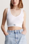 Slim Ribbed Cotton Cropped Top
