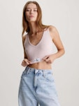 Slim Ribbed Cotton Cropped Top