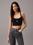 Woven Label Rib Bralette