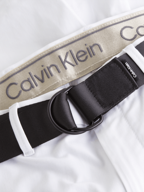 CALVIN KLEIN - Slim Twill Belted Shorts
