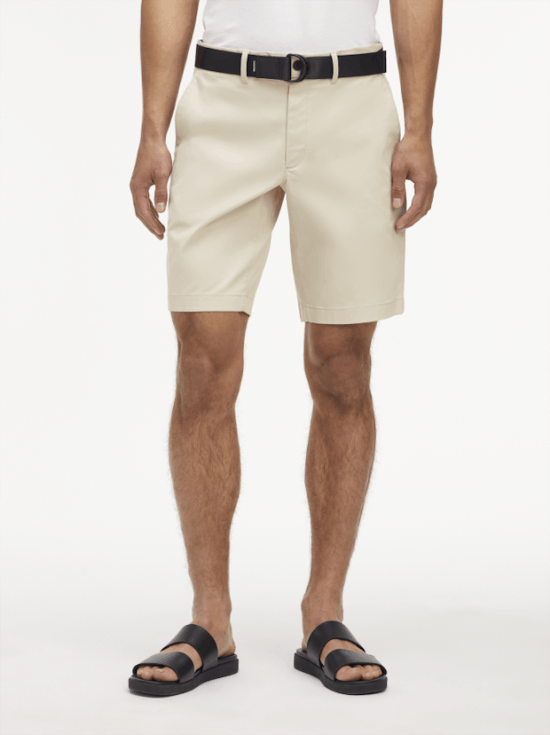 Slim Twill Belted Shorts