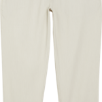 Cotton-Linen Cropped Tapered Trousers