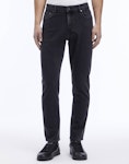 Tapered Fit Washed Black Jeans