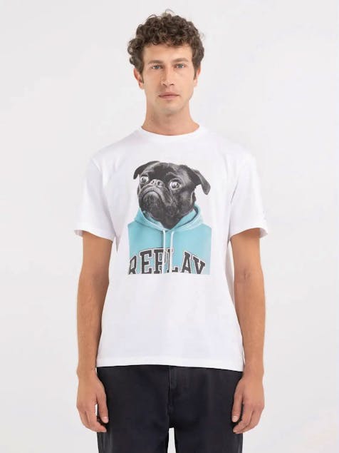 REPLAY - T-shirt With Pug Print
