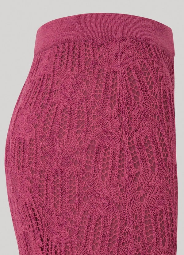 PEPE JEANS - Openwork Detail Midi Skirt