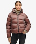 Hooded Luxe Sports Puffer Jacket