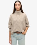 Lightweight Cable Roll Neck Jumper