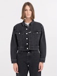 Relaxed Fit Jacket In Black Denim