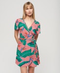 D2 Ovin Printed Mini Wrap Dress