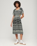 D2 Ovin Printed Cut Out Midi Dress