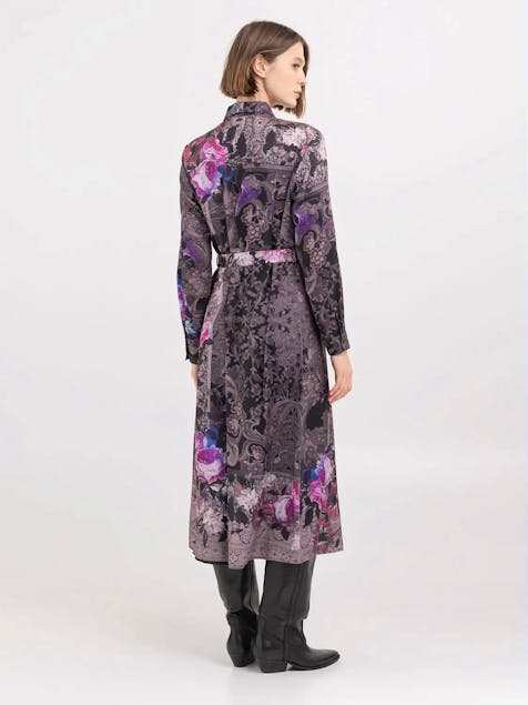 REPLAY - Long Shirt Dress With Floral Prints