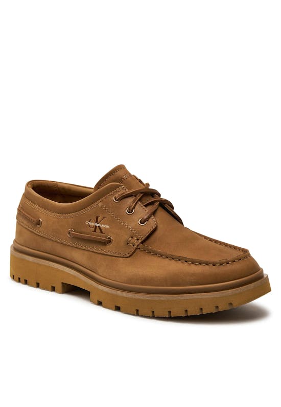 Leather Hybrid Lace-Up Boat Shoes