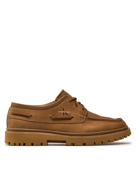 CALVIN KLEIN JEANS - Leather Hybrid Lace-Up Boat Shoes