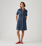 Rinoa Denim Dress Indigo-Flat Finish