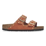 Leather Arizona Rivet Leve Dark Rust
