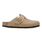 Leather Boston Big Buckle Tabacco Brown