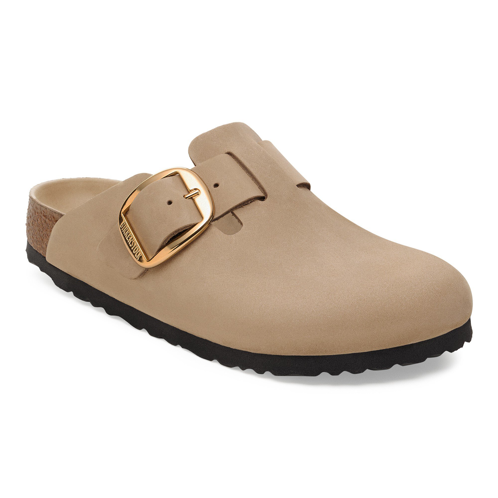 BIRKENSTOCK - Leather Boston Big Buckle Tabacco Brown